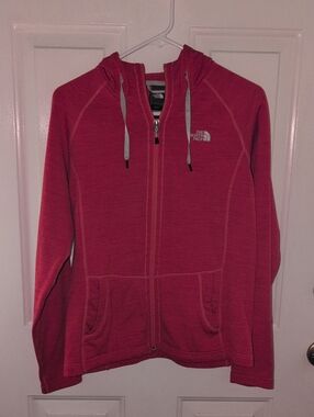 The North Face Raspberry Zip-Up Hooded Jacket